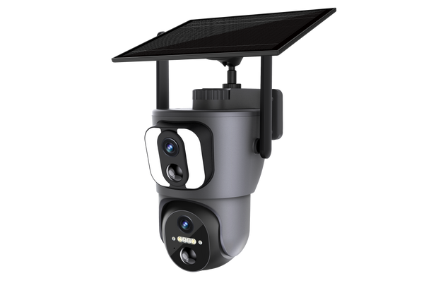 HXVIEW SD200-4G Solar 4G gun ball linkage smart camera,HD double shot double frame,intelligent,quick wake up,PIR human body sensing +Ai humanoid detection alarm,Two-ways Audio,APP,solar batteried