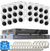 BOLLNG 32 Channel 4K 8MP NVR PoE Security Camera System 8TB, Smart Human Detection, 24 Pcs 4K Ultra HD Indoor Outdoor Wired PoE IP Cameras, 100ft IR, Wide Angle, 2 Storage-Bay, Commercial Grade