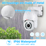 PTZ Security Camera Outdoor 5MP WiFi Wireless Spotlight Camera 5X Optical Zoom IP Camera Support Color Night Vision Auto Tracking Human Detection 2-Way Audio IP66 Waterproof