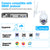 5MP PTZ WiFi Security Camera Outdoor 5X Optical Zoom Super HD IP Camera Support 200FT Night Vision, ONVIF, Humanoid Motion Detection Alarm, Auto Tracking, Two-Way Audio, IP66 Waterproof, 128GB SD Card
