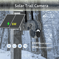 HCXVIEW 4G LTE Cellular Trail Camera Outdoor,2K HuntingGame Camera Solar Powered with 360° Pan Tilt,Color Night Vision Live View,Smart Motion Alert,IP66 Waterproof for Wild Monitoring & Security