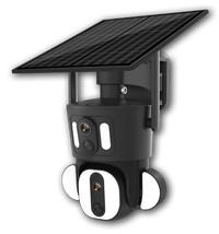 HXVIEW SD320-4G Solar 4G-Gun-Ball-Linkage-Smart-Kamera, HD-Doppelbild-Doppelrahmen, PIR-Erkennung des menschlichen Körpers + Ai-Humanoid-Erkennungsalarm, Zwei-Wege-Audio, Cloud-Speicher und lokaler Speicher