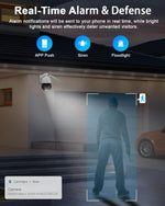 4K PTZ Security Camera Outdoor with 50X Optical Zoom, High-Speed 360° Pan & 90° Tilt, 8MP WiFi Camera with 1200FT IR Night Vision, Auto Tracking, Person/Vehicle/Pet Detection, RTSP
