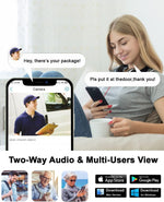 4K PTZ Security Camera Outdoor with 30X Optical Zoom, 1000FT Laser Night Vision, 8MP 360° WiFi Wireless RTSP IP Camera, Auto Tracking, Person/Vehicle Detection, 2.4/5GHz Wi-Fi, 2-Way Audio