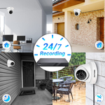 BOLLNG 16 Channel 4K PoE Security Camera System with 4TB HDD, AI Human Detection, 8MP 16CH H.265 NVR, 16pcs 4K Outdoor PoE IP Dome Cameras, 24/7 Video Audio Recording, 16-CH Synchro Playback