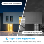 Telecamera di sicurezza PTZ da esterno 5MP WiFi Telecamera wireless Spotlight Zoom ottico 5X Supporto telecamera IP Visione notturna a colori Tracciamento automatico Rilevamento umano Audio bidirezionale IP66 Impermeabile 