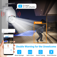 PTZ-Überwachungskamera für den Außenbereich, 5 MP, WLAN, kabellose Spotlight-Kamera, 5-facher optischer Zoom, IP-Kamera, unterstützt Farb-Nachtsicht, automatische Verfolgung, Personenerkennung, 2-Wege-Audio, IP66 wasserdicht 