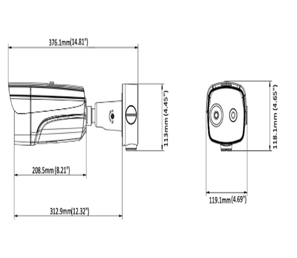 La telecamera bullet di rete Hikvision DS-2TD2637B-10/P da 4 mm e 4 MP per lo screening della temperatura può essere ampiamente utilizzata in dogane, aeroporti, scuole e ospedali per la quarantena e l'isolamento