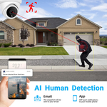 BOLLNG 8 Channel 4K PoE Security Camera System, 8MP 8CH H.265 NVR with 4TB HDD, 8pcs 4K Outdoor PoE IP Dome Cameras, AI Human Detection, 24/7 Video Audio Recording, 8-CH Simultaneous Replay
