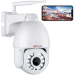 PTZ Security Camera Outdoor 5MP WiFi Wireless Spotlight Camera 5X Optical Zoom IP Camera Support Color Night Vision Auto Tracking Human Detection 2-Way Audio IP66 Waterproof