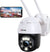 2K 4MP Security Camera Outdoor PTZ WiFi Camera with Automatic Tracking & 30M Color Night Vision, 2560 × 1440P Wireless IP Dome Camera, Two-Way Audio, IP66 Waterproof, Supports SD Card