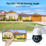 Telecamera di sicurezza WiFi PTZ da esterno 5MP Zoom ottico 30X Supporto telecamera IP Visione notturna da 1.000 piedi Tracciamento automatico Suono Luce Allarme Rilevamento umano Audio bidirezionale ONVIF IP66 Impermeabile