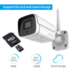 WiFi Security Camera Outdoor 1080P 2MP ONVIF Wireless IP Camera Smart Home Bullet Surveillance CCTV System with Night Vision IP66 Waterproof Two-Way Audio All Metal Housing Work with Alexa