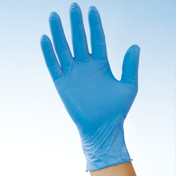 Guanti sintetici in nitrile PVC Hongray (blu)(100 guanti)
