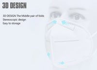 N95-Gesichtsschutzmasken 4-fach Gesichtsmaske mit Ohrbügel Anti COVID-19 