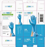 Skymed Non-Sterile Nitrile Examination Gloves Disposable  Gloves Ce FDA Certificated