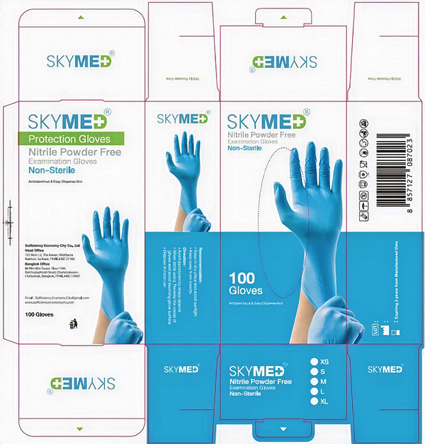 Skymed Non-Sterile Nitrile Examination Gloves Disposable  Gloves Ce FDA Certificated