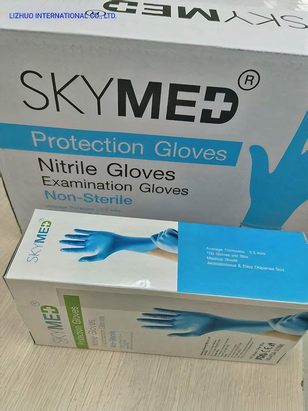 Unsterile Nitril-Untersuchungshandschuhe von Skymed. Einweghandschuhe. Ce-FDA-zertifiziert