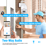 PTZ Security Camera Outdoor 5MP WiFi Wireless Spotlight Camera 5X Optical Zoom IP Camera Support Color Night Vision Auto Tracking Human Detection 2-Way Audio IP66 Waterproof