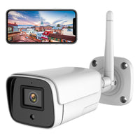 WiFi-Überwachungskamera für den Außenbereich, 1080P, 2 MP, ONVIF, kabellose IP-Kamera, Smart Home, Bullet-Überwachung, CCTV-System mit Nachtsicht, IP66, wasserdicht, Zwei-Wege-Audio, Ganzmetallgehäuse, funktioniert mit Alexa